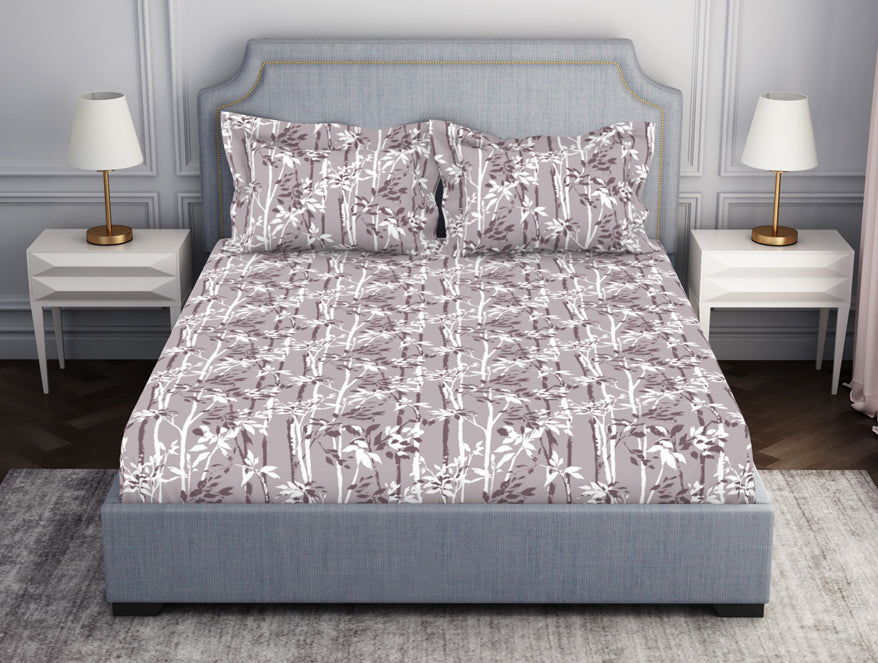 Pastel Purple 100% Cotton Large Bedsheet - Serene By Welspun