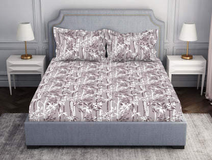 Pastel Purple 100% Cotton Large Bedsheet - Serene By Welspun