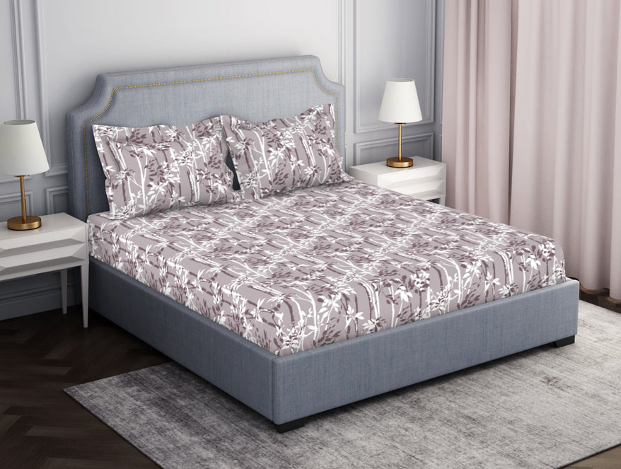 Pastel Purple 100% Cotton Large Bedsheet - Serene By Welspun