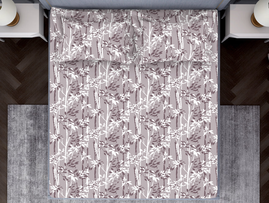 Pastel Purple 100% Cotton Large Bedsheet - Serene By Welspun