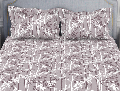 Pastel Purple 100% Cotton Large Bedsheet - Serene By Welspun