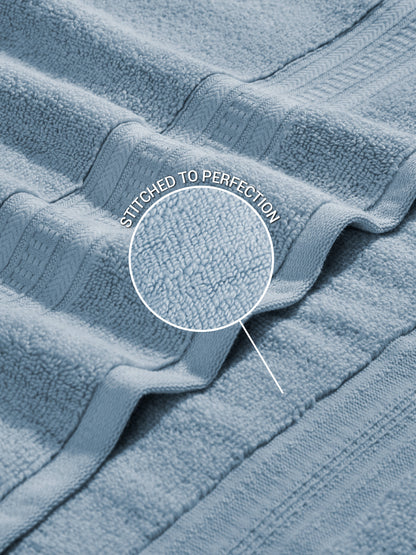Opulent 100% Cotton Bath Towel, 550 GSM, Solid, Blue
