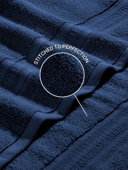 Opulent 100% Cotton Bath Towel, 550 GSM, Solid, Dark Blue