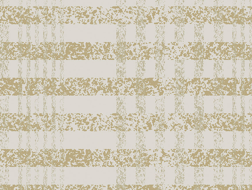 Essentials 100% Cotton  Double Bedsheet, 132 TC, Geometric, Beige