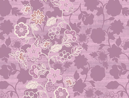 Essentials 100% Cotton  Double Bedsheet, 132 TC, Floral, Blush