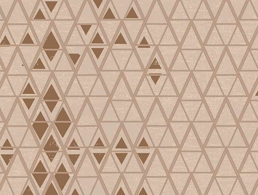 Essentials 100% Cotton  Double Bedsheet, 132 TC, Geometric, Brown