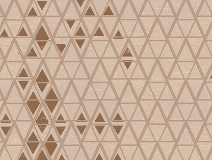 Essentials 100% Cotton  Double Bedsheet, 132 TC, Geometric, Brown