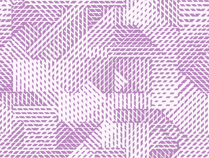 Essentials 100% Cotton  Double Bedsheet, 132 TC, Geometric, Violet