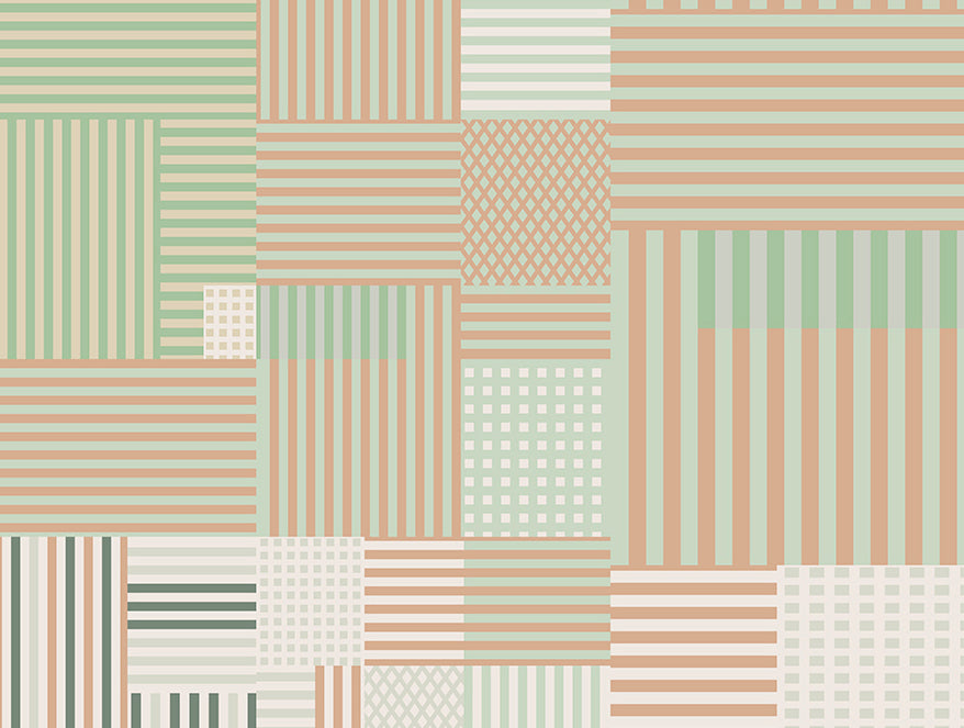 Essentials 100% Cotton  Double Duvet Cover, 144 TC, Geometric, Light Brown