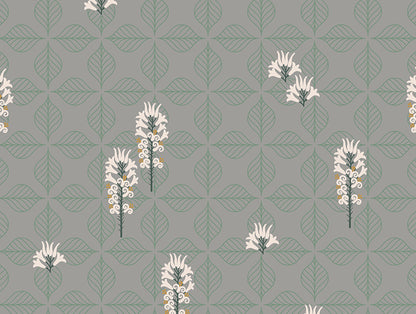 Refined Light Grey Floral Duvet Cover