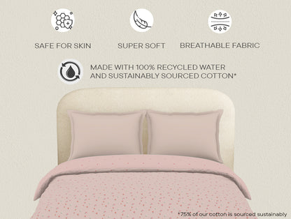 Essential 144 TC Pink Floral Duvet Cover