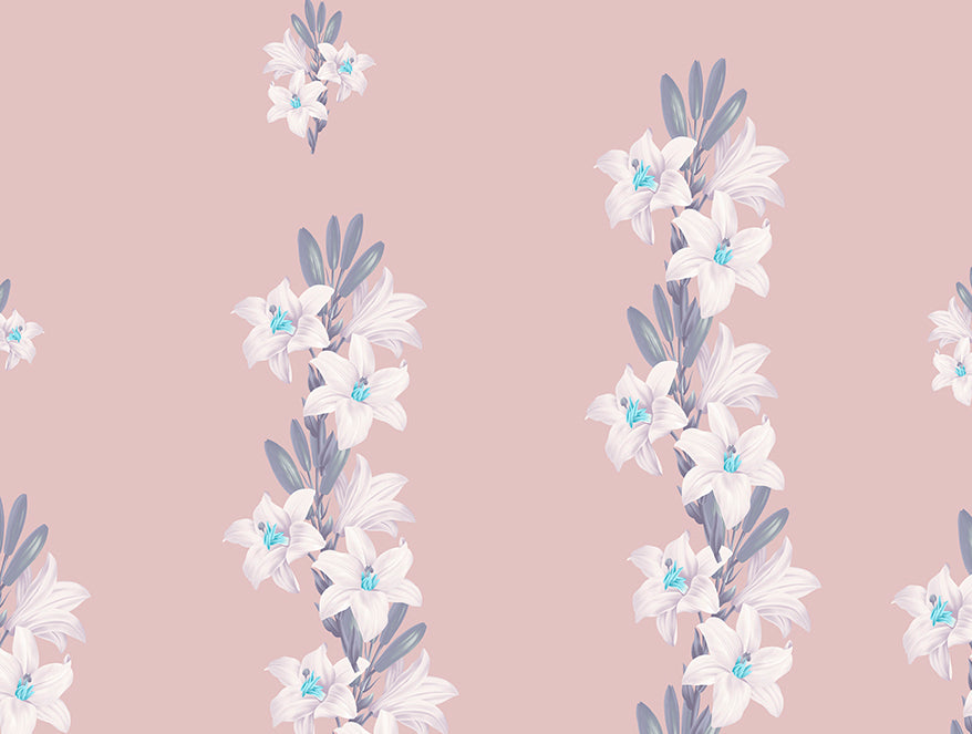 Essentials 100% Cotton  Double Duvet Cover, 144 TC, Floral, Blush