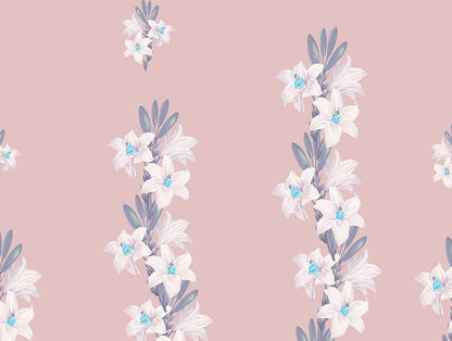 Essentials 100% Cotton  Double Duvet Cover, 144 TC, Floral, Blush