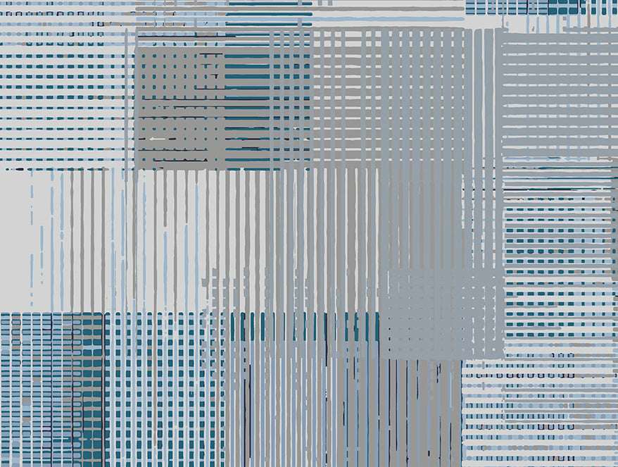 Essentials 100% Cotton  Double Quilt, 144 TC, Geometric, Blue