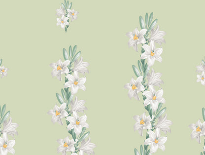 Essentials 100% Cotton  Double Quilt, 144 TC, Floral, Light Green