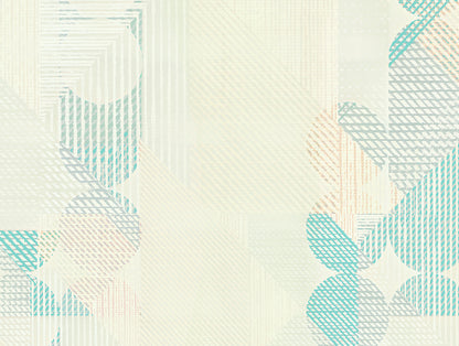 Essentials Cotton Viscose  Double Bedsheet, 138 TC, Geometric, Light Green