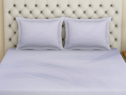 Essentials 100 % Cotton  Large Bedsheet, 180 TC, Geometric, Light Violet