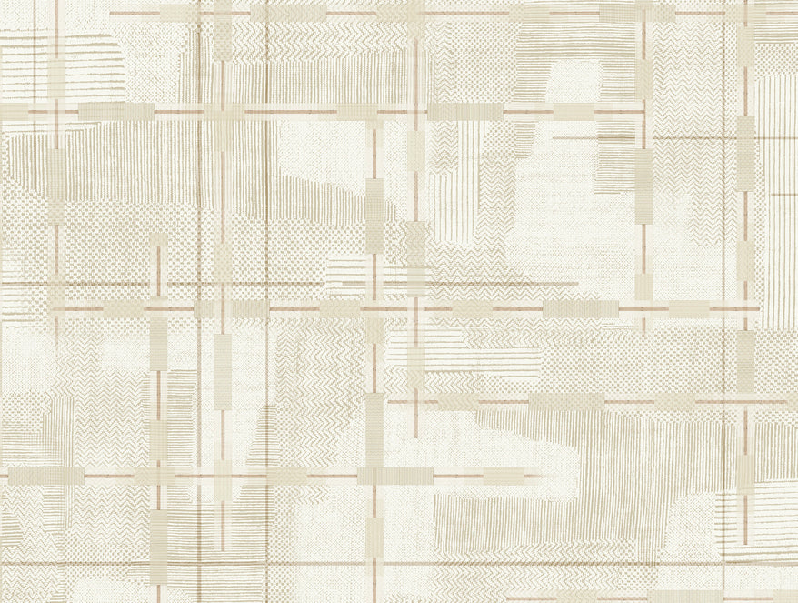 Essentials Premium 100 % Cotton  Large Bedsheet, 180 TC, Geometric, Taupe