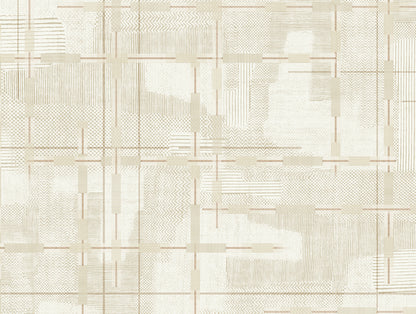 Essentials Premium 100 % Cotton  Large Bedsheet, 180 TC, Geometric, Taupe