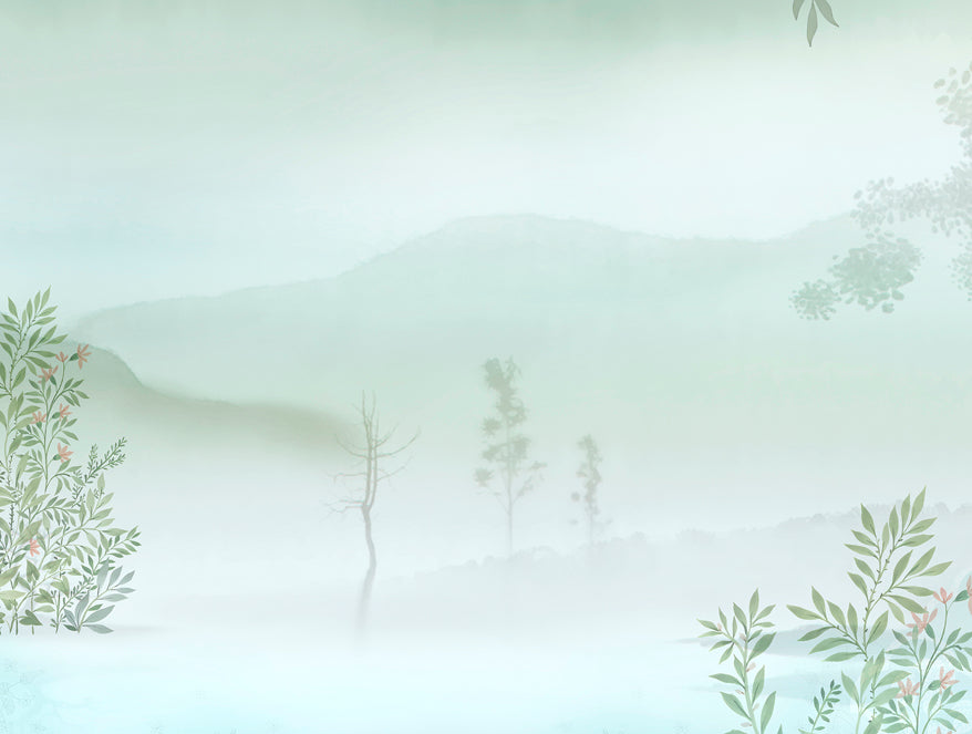 Essentials Premium 100 % Cotton  Large Bedsheet, 180 TC, Floral, Light Aqua