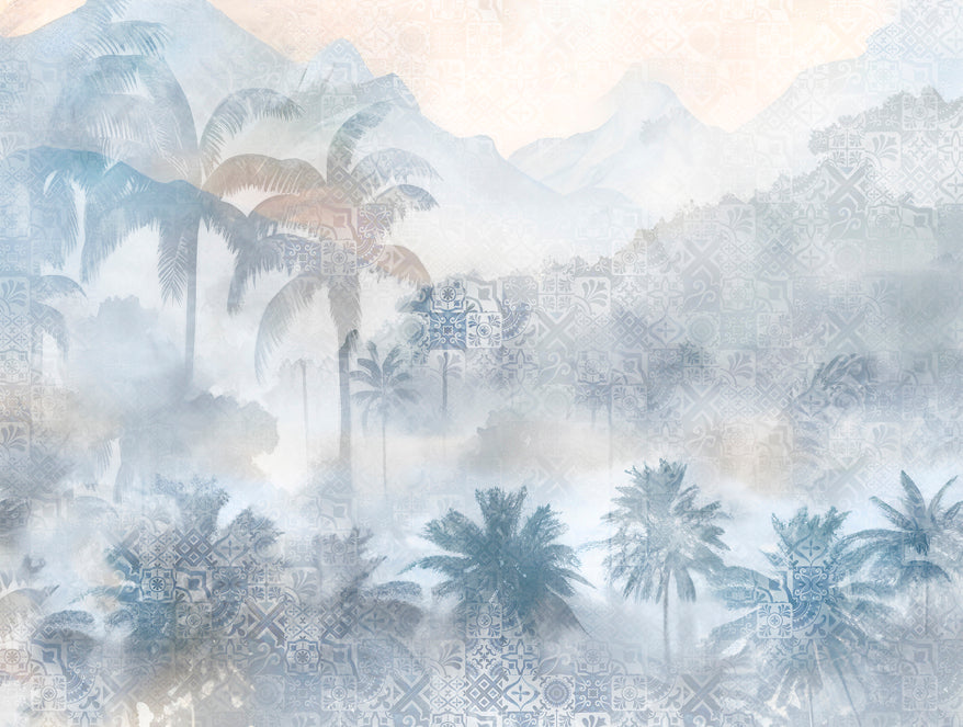 Essentials Premium 100 % Cotton  Large Bedsheet, 180 TC, Floral, Light Blue