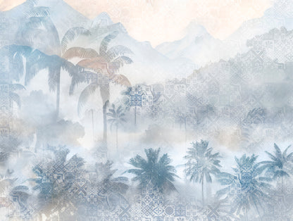 Essentials Premium 100 % Cotton  Large Bedsheet, 180 TC, Floral, Light Blue