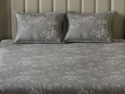 Innovations Hygro Cotton  Large Bedsheet, 210 TC, Floral, Grey