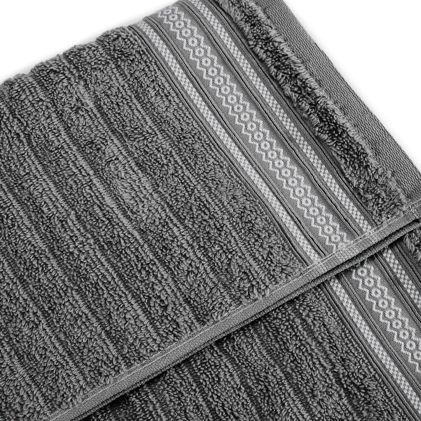 Mellow 100% Cotton Bath Towel, 350 GSM, Solid, Dark Grey
