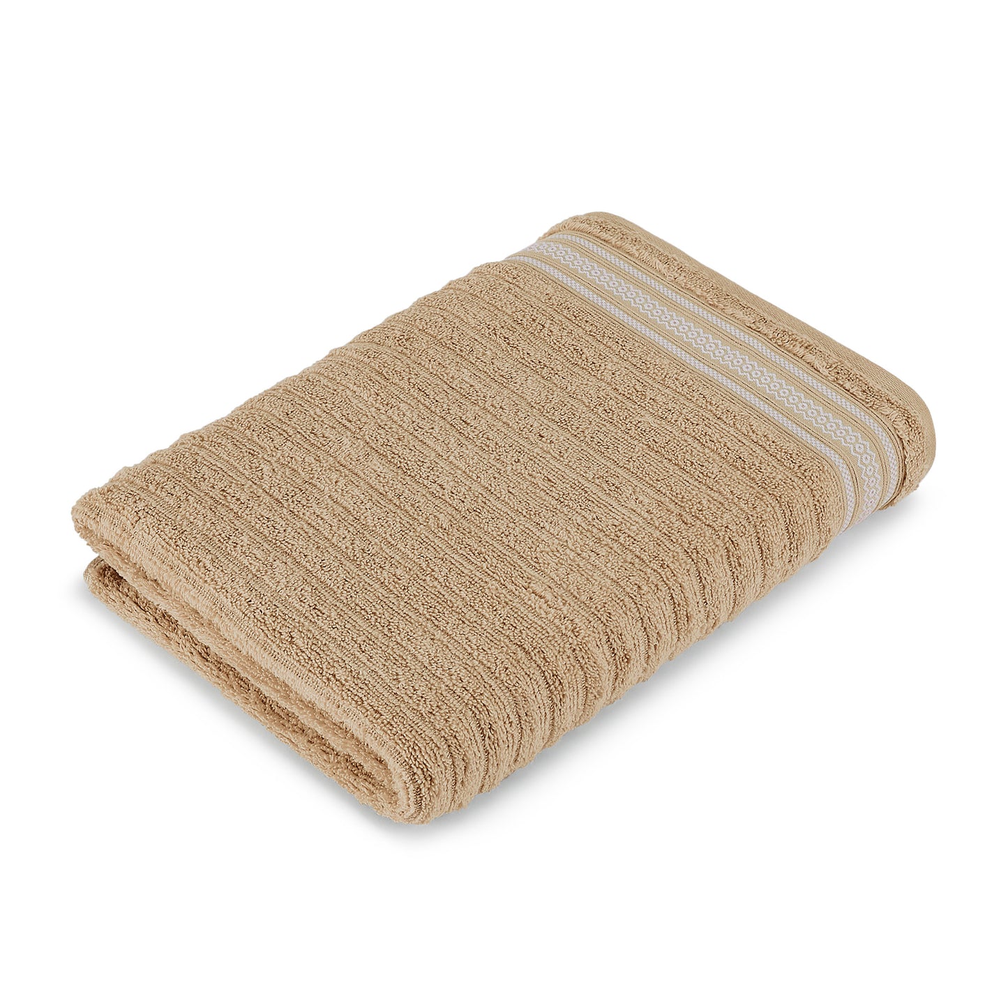 Mellow 100% Cotton Bath Towel, 350 GSM, Solid, Light Brown