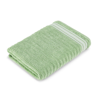 Mellow 100% Cotton Bath Towel, 350 GSM, Solid, Light Green