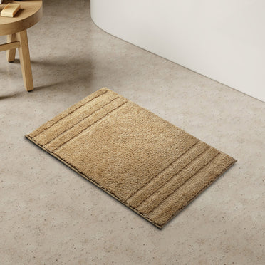 Airsoft Polyester Small Bath Mat, 1552 GSM, Solid, Yellow