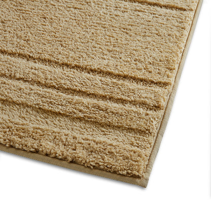 Airsoft Polyester Small Bath Mat, 1552 GSM, Solid, Yellow