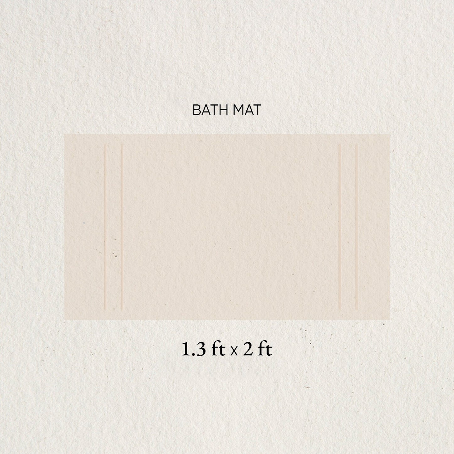 Airsoft Polyester Small Bath Mat, 1552 GSM, Solid, Yellow