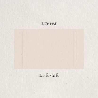 Airsoft Polyester Small Bath Mat, 1552 GSM, Solid, Yellow