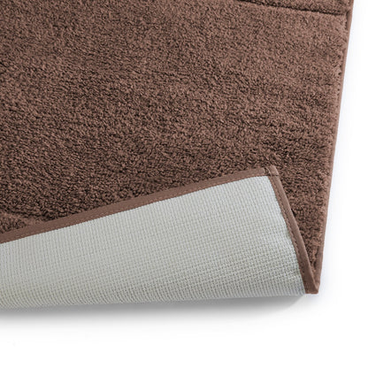 Airsoft Polyester Large Bath Mat, 1539 GSM, Solid, Dark Brown