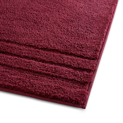 Airsoft Polyester Large Bath Mat, 1539 GSM, Solid, Dark Red