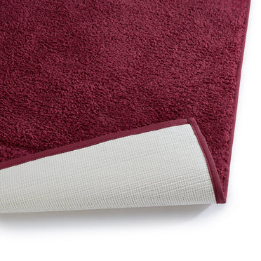 Airsoft Polyester Large Bath Mat, 1539 GSM, Solid, Dark Red