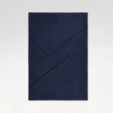 Swift Flow Polyester Small Bath Mat, 1677 GSM, Solid, Navy