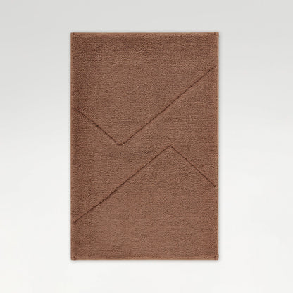 Swift Flow Polyester Small Bath Mat, 1677 GSM, Solid, Dark Brown