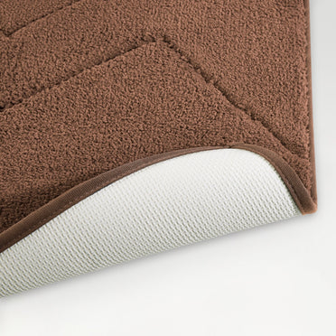 Swift Flow Polyester Small Bath Mat, 1677 GSM, Solid, Dark Brown