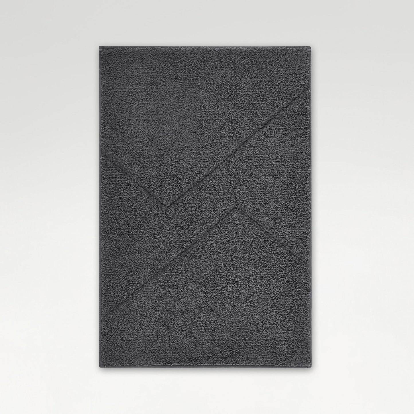 Swift Flow Polyester Small Bath Mat, 1677 GSM, Solid, Light Grey