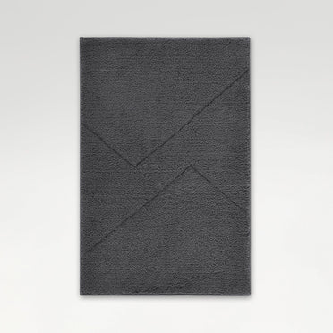 Swift Flow Polyester Small Bath Mat, 1677 GSM, Solid, Light Grey
