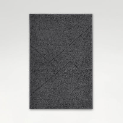 Swift Flow Polyester Small Bath Mat, 1677 GSM, Solid, Light Grey