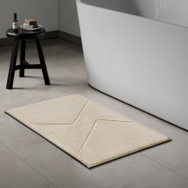Swift Flow Polyester Small Bath Mat, 1677 GSM, Solid, Light Brown