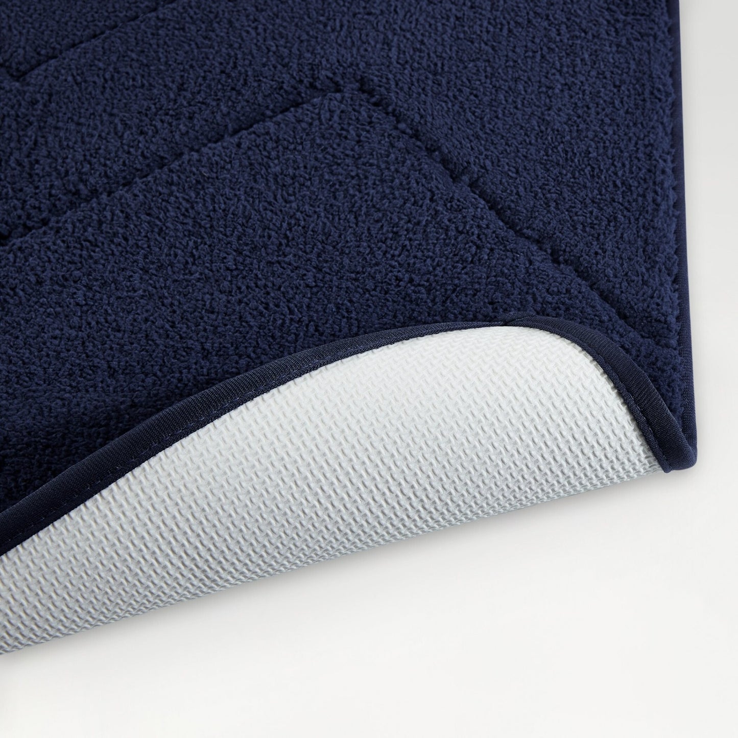 Swift Flow Polyester Large Bath Mat, 1659 GSM, Solid, Navy