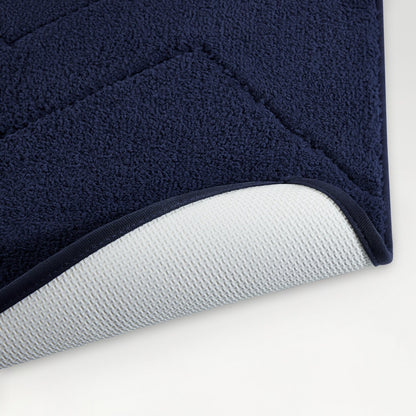 Swift Flow Polyester Large Bath Mat, 1659 GSM, Solid, Navy