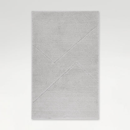 Swift Flow Polyester Large Bath Mat, 1659 GSM, Solid, Silver