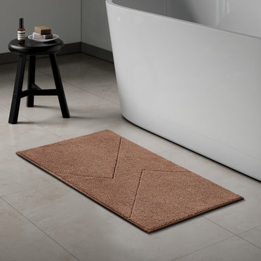 Swift Flow Polyester Large Bath Mat, 1659 GSM, Solid, Dark Brown