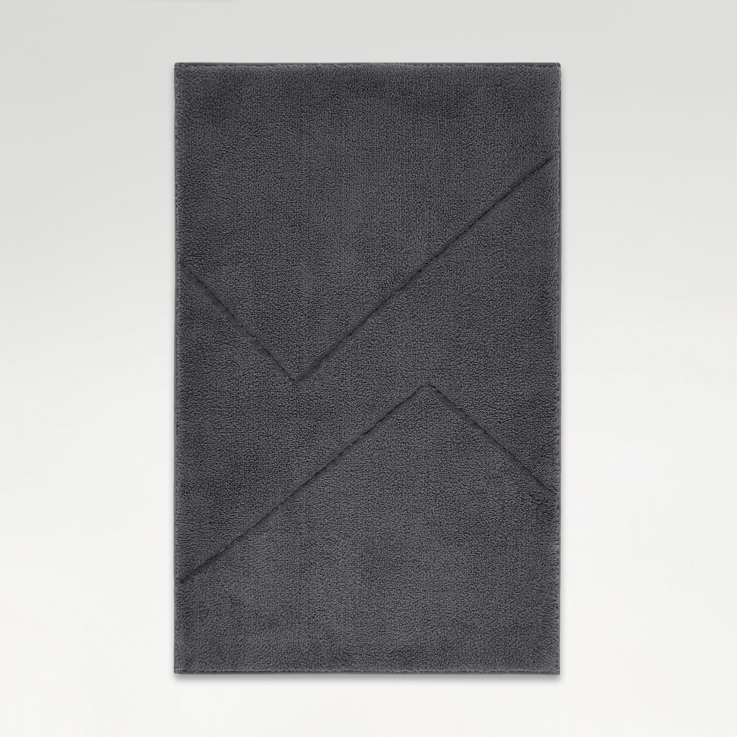 Swift Flow Polyester Large Bath Mat, 1659 GSM, Solid, Light Grey
