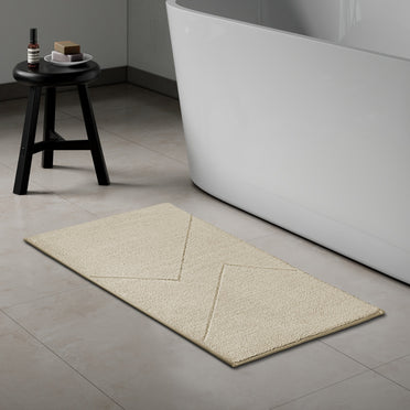 Swift Flow Polyester Large Bath Mat, 1659 GSM, Solid, Light Brown